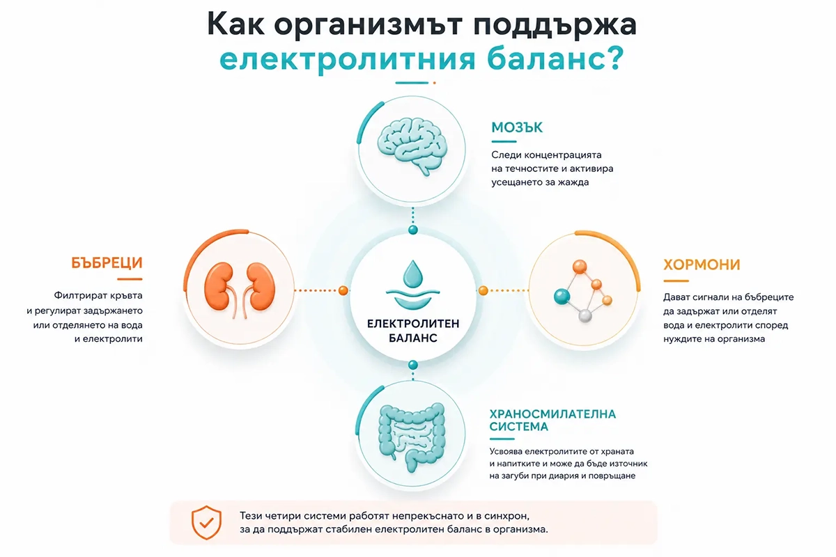Как организмът поддържа електролитен баланс